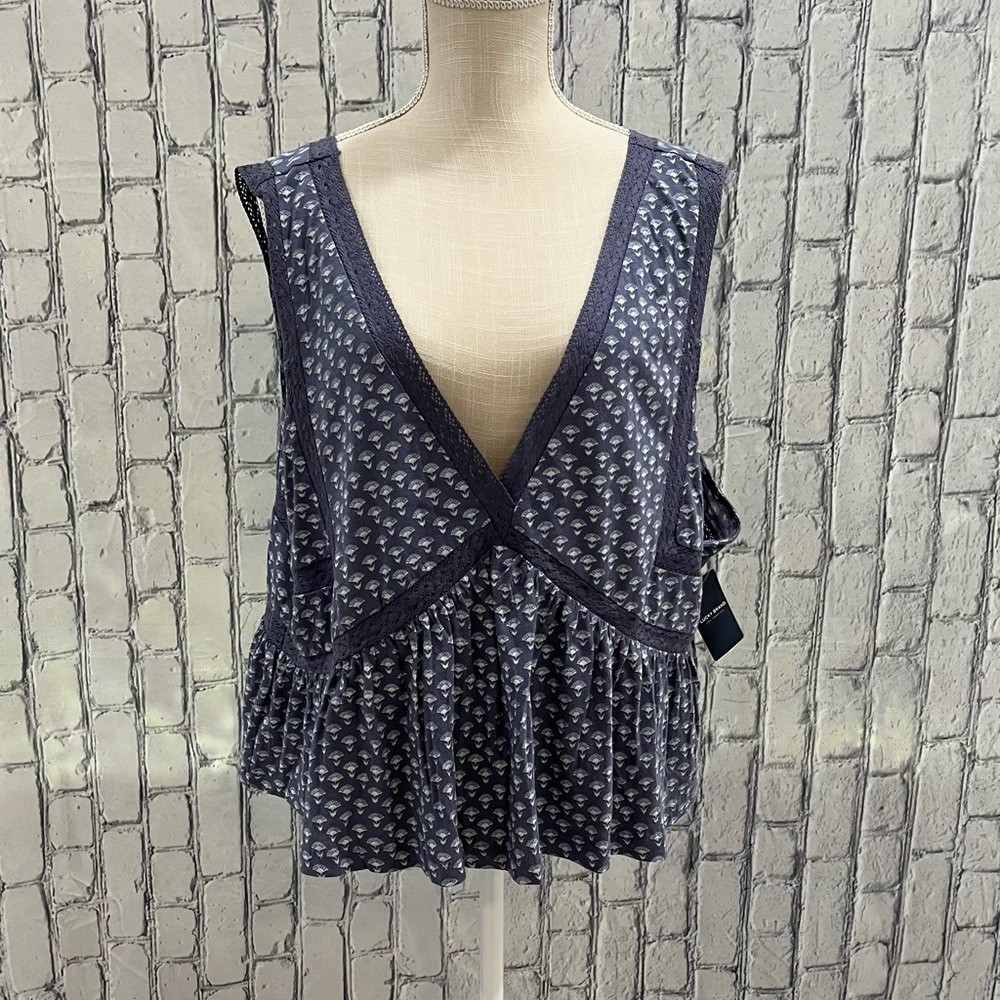 Lucky Brand Size:XXL Women Sleeveless  Top Multi Color 100% Cotton